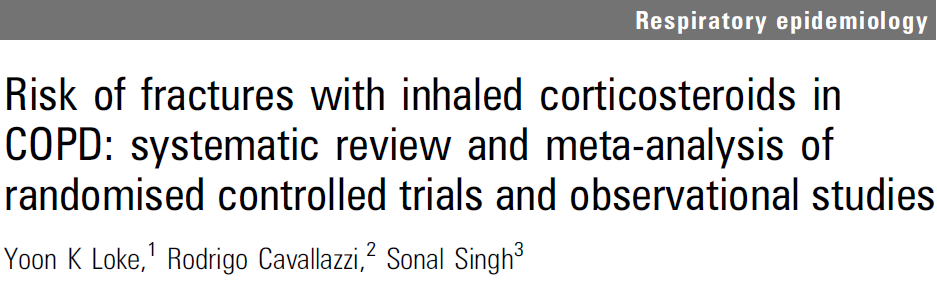 BPCO e osteoporosi Il trattamento steroideo inalatorio può avere un ruolo di aumento del
