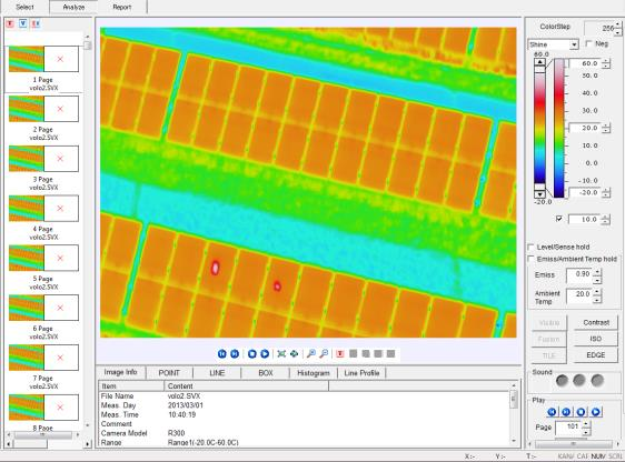 Software di Analisi Il software di analisi (in versione LT, con licenza non protetta da chiave software o hardware) consentirà di effettuare le stesse misure contenute nelle schede e di effettuarne