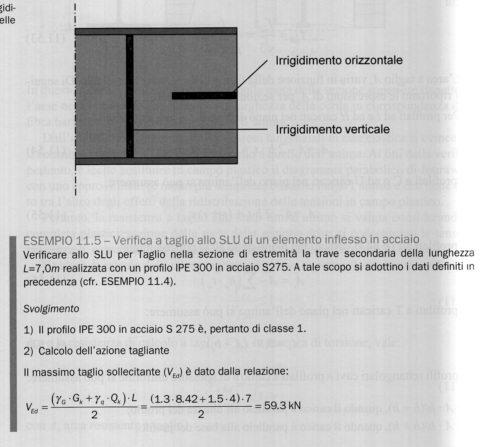 Verifica a taglio 4/4 Profili a doppio T caricati nel piano dell anima: A v = A 2 b t f + ( t w + 2r) t f Profili a doppio T caricati nel piano delle ali: A v = A 2 h w t w Profili a C caricati nel