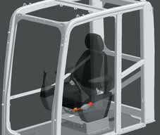 Massimi standard di sicurezza Cabina SpaceCab ad alta protezione La nuova cabina ROPS è conforme alla norma ISO 12117-2:2008.