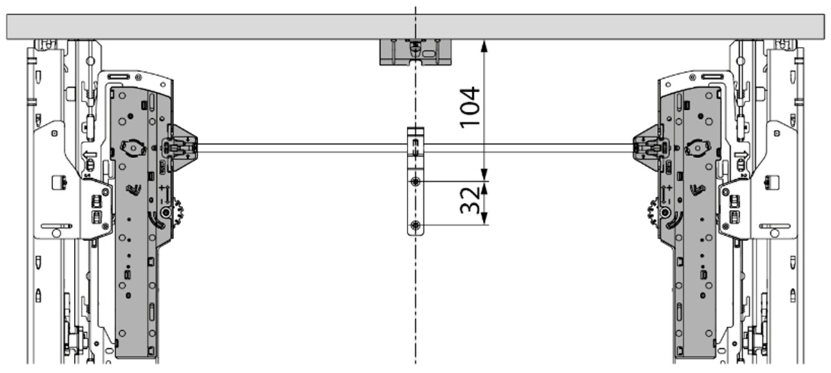 TIP-ON BLUMOTION per TANDEMBOX Programma Accessori Per la realizzazione di TIP-ON BLUMOTION per TANDEMBOX in caso di ingombri ridotti Per la realizzazione della posizione di fissaggio della guida