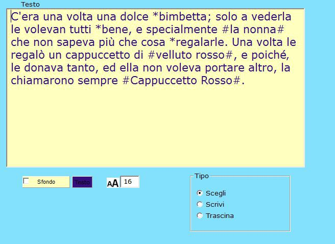 Asterisco prima della parola per nascondere una