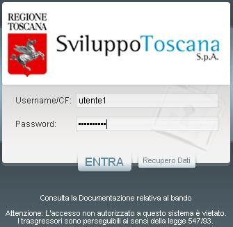 2. Registrazione dell'impresa E' possibile inserire l'impresa come Rappresentate Legale dell Impresa o come Persona Procurata alla compilazione.