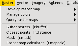 Analisi raster - r.mapcalc E' possibile utilizzare r.mapcalc in diversi modi 1.