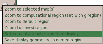 Analisi raster - calcolo delle pendenze Definizione della regione di calcolo 1.