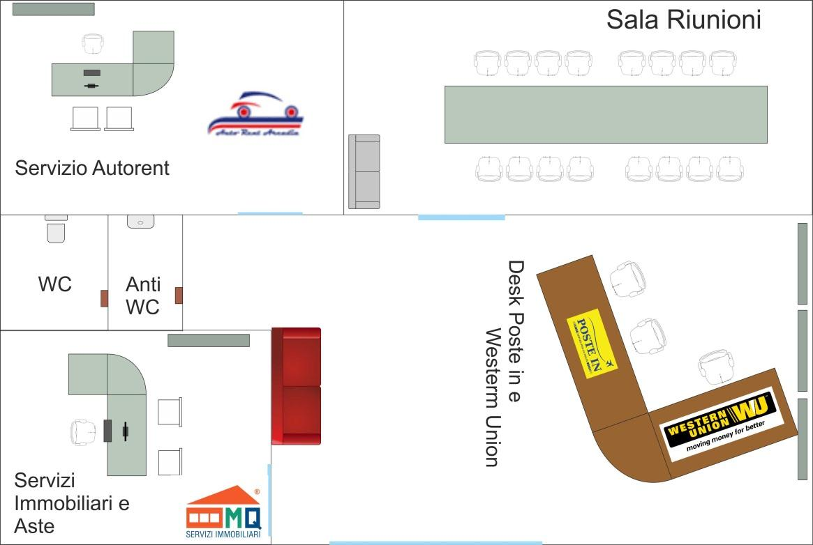 All interno la disposizione deve presentare degli ambienti con ampia visibilità dei servizi collegati all utilizzo principale che il cliente fa dello Store,