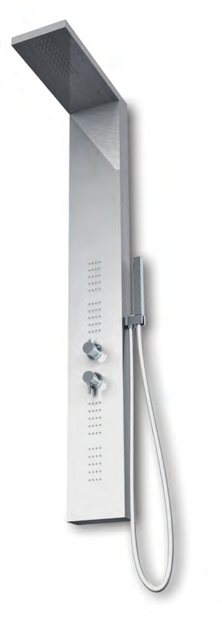 COLONNA EASY SHOWER Colonna doccia con rubinetteria meccanica; include doccetta, doccia dorsale e soffione con testina anticalcare.