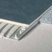 Profili per pavimenti e rivestimenti ceramici Gamma ampliata Blanke Profili terminali per pavimenti ceramici L utilizzo di questi profili terminali Blanke si rende necessario in tutti quei casi in