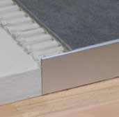 Profili per pavimenti e rivestimenti ceramici Blanke Profilo per soglia Acciaio inox Questo profilo per soglia in acciaio inox è utile nei risanamenti che presentano pavimenti con livelli diversi,