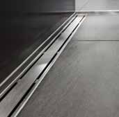 Sistema di scarico raso-pavimento Blanke DIBA-LINE copertura I rivestimenti grigliati Blanke DIBA-LINE sono disponibili in varie dimensioni e design.