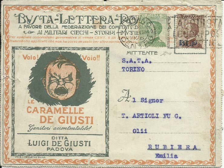 Fratelli Merola - Serie Lazio n 16 - Tipografia Luzzatti 09/09/1922 - da Napoli per Roma - Lettera affrancata in tariffa 40 cent.