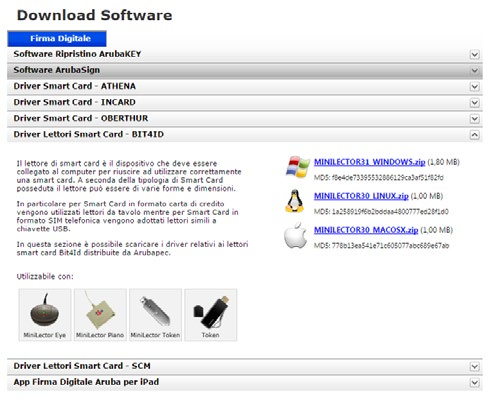 Installazione Driver lettore 1. Collega il token al PC e attendi il riconoscimento del sistema 1 2. Vai su www.pec.it/download.