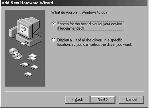 Installazione driver Windows SE 98 1.