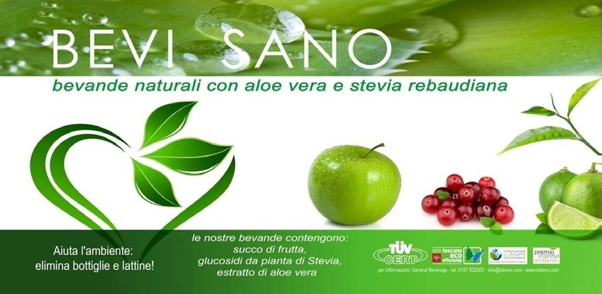 format SALUTISTICO bevi sano Le bevande inserite in questo format sono caratterizzate dal ridotto contenuto calorico derivante dall utilizzo della pianta della Stevia Rebaudiana e dalle proprietà