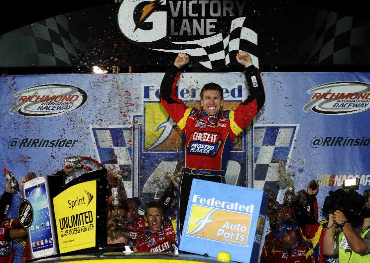 L'ORDINE DI ARRIVO SABATO 7 SETTEMBRE 2013 1 - Carl Edwards (Ford) Roush - 400 giri 2 - Kurt Busch (Chevy) - Furniture Row - 400 3 - Ryan Newman (Chevy) Stewart/Haas - 400 4 - Jamie McMurray (Chevy)