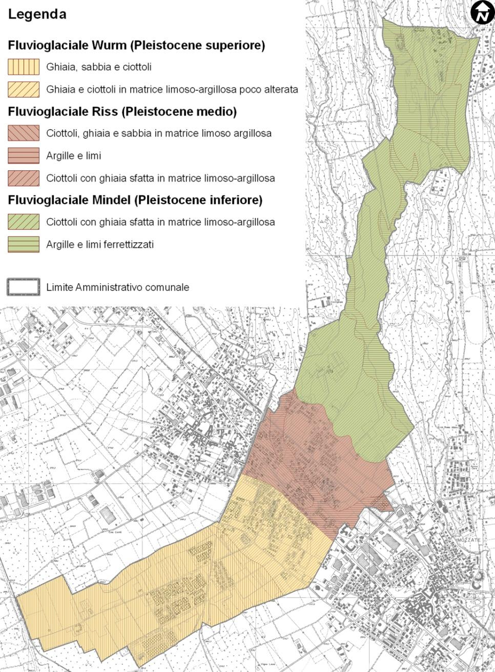 Carta litologica del territorio comunale (da Elaborato