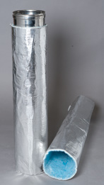 coppelle SPEED MAX 1000 Coppella tubolare SPEED MAX 1000 rivestita con alluminio retinato ricavata da un materassino agugliato di spessore totale 13 mm in 2 strati accoppiati: 6 mm HT-GLASS + 7 mm
