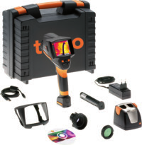 Termocamera testo 875 n il kit Risparmiate co testo 875-2 Kit testo 875-2 NETD < 110 mk Lente standard ad alta qualità 32 x 23 Fotocamera digitale integrata Visualizzazione della distribuzione dell