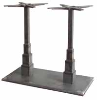 STONE TABLES / TAVOLI STONE Rounded / squared table base with stainless steel cover. Galvanica aluminium column or painted iron column. Fast food version available.