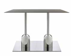 TIPA TABLES / TAVOLI TIPA Wood or painted cast iron table base. Inox cover available. Fast food version available. Tavolo in ghisa verniciato o in legno.