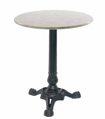 ALISON PARIS-F4055 ALISON Cast iron table base with an iron cover and four iron pipes. Available also in painted iron. Tavolo con base tonda in ghisa e quattro tubi.