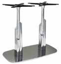 ANTONY TABLES / TAVOLI ANTONY Rounded / squared table base with stainless steel cover. Galvanica aluminium column or painted iron column. Fast food version available.