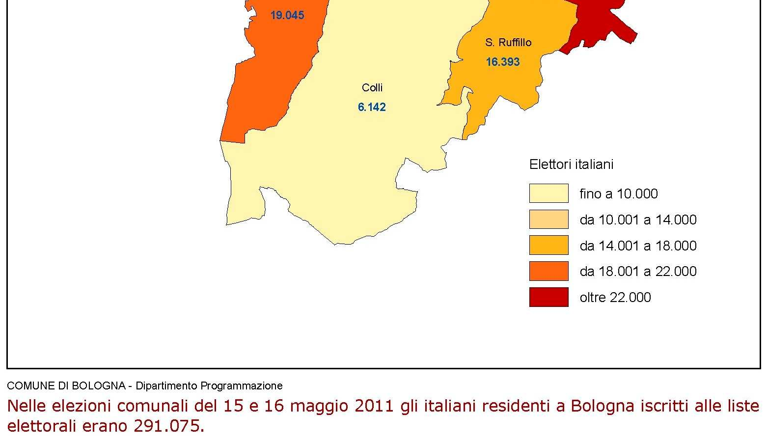 Elezioni comunali: la distribuzione territoriale dell elettorato italiano 5 Se si escludono gli elettori bolognesi residenti all estero (AIRE), gli italiani iscritti nelle liste elettorali in