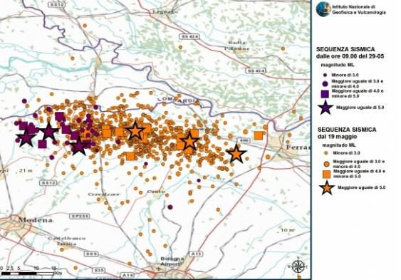 Fig. 6 INGV Localizzazione ed intensità scosse 2.