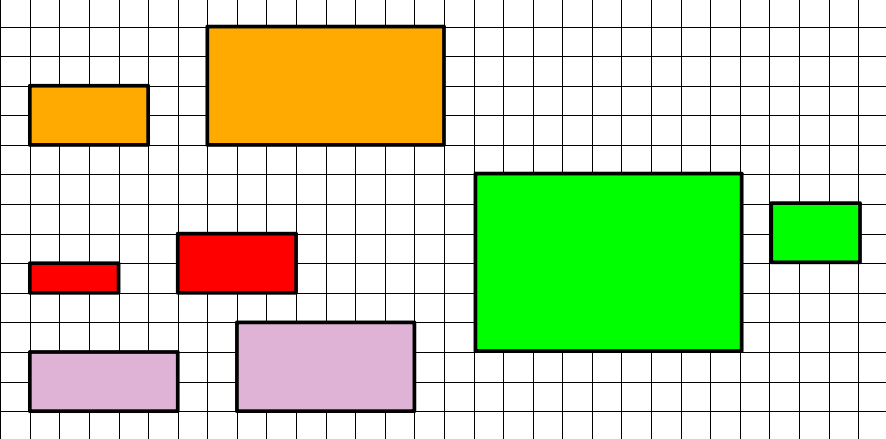 Dalle immagini alle figure geometriche A questo punto si presentano ai ragazzi coppie di rettangoli tra le quali