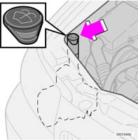 Manutenzione ed assistenza 6HUEDWRLRGHOOLTXLGRODYDYHWUR Serbatoio del liquido lavacristalli Lavacristalli e lavafari attingono allo stesso serbatoio, che si trova nel vano motore e contiene circa 4,5