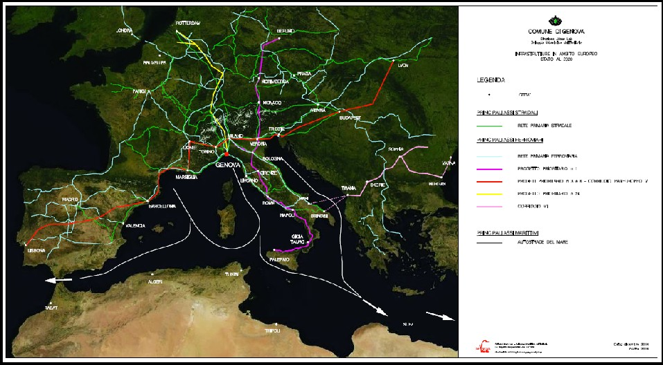 Level 1 Relationships of the large area Genoa s international relationships TOMORROW MAIN ROAD AXIS PRIMARY HIGHWAY NETWORK MAIN