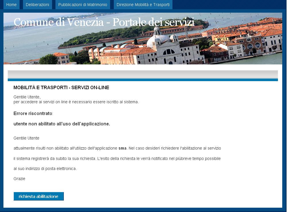 CAPITOLO 2. - ABILITAZIONE AL SERVIZIO Per accedere ai singoli servizi bisogna essere abilitati. riservata al personale dell Amministrazione.