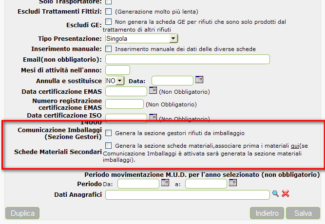 E possibile anche selezionare tutti i clienti movimentati in un certo anno, questo riduce notevolmente