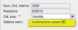 Terminata la fase di compilazione della posizione ordine, cliccare il pulsante, se è tutto corretto la riga viene memorizzata altrimenti vi verrà segnalato l eventuale errore (prezzo minimo non