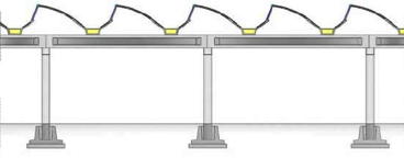 Coperture a doppia pendenza p =10-15% L=10-15 m Copertura a doppia pendenza con tegoli nervati Tipologie strutturali Edifici monopiano Copertura a doppia pendenza con pannelli in laterocemento