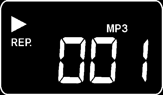 a. Se il disco MP3 viene scaricato senza suddividerlo in cartelle, tutti i numeri di traccia appariranno direttamente sullo SCHERMO LCD.