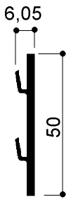 Profili Speciali - BATTISCOPA - DISEGNI META DEL VERO (1:2)- SCALE 1:2 3090 OX.