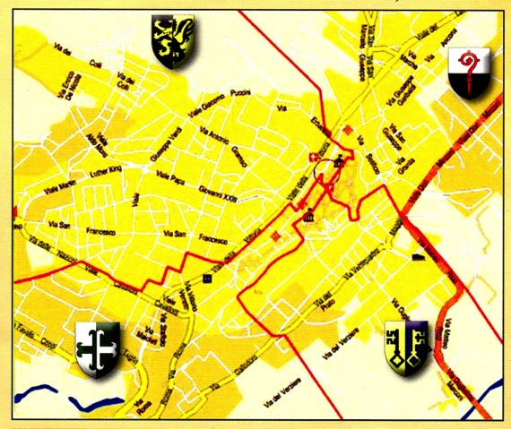 I quartieri storici della citta di Jesi dalla storia alla convenzione per i giochi del Palio di San Floriano.