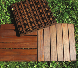 Piastrelle in legno Le piastrelle in legno sono una tipologia innovativa di pavimentazione che unisce la bellezza e le caratteristiche del vero legno alla peculiarità del sostegno itilizzato.