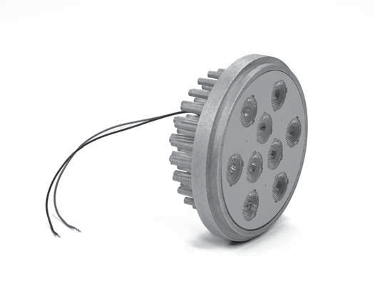 Optospot RV since 945 0 0 57 Ø 0 Modulo VDT dia analogo lapada AR con 9 led di potenza, con lenti da 5 e 0, alientabile -4V. Connessione con cavi unipolari lunghezza 5 c.