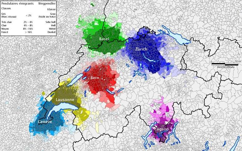 Clausola di salvaguardia con approccio «ascendente» («bottom-up») Mercati del lavoro regionali, non nazionali Dal punto di vista funzionale, in Svizzera non c è un solo