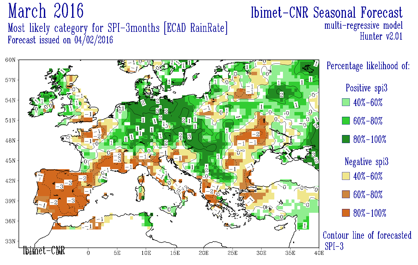 LAMMA esempio di previsione stagionale Esempio di previsione stagionale delle anomalie di pioggia e temperatura sulla Toscana Maggio Giugno