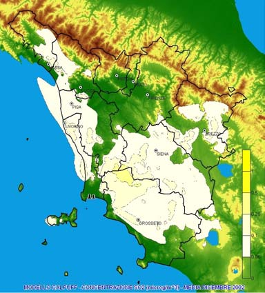 In questo periodo si registrano valori più elevati dei composti organici del carbonio e dei nitrati, riconducibili prevalentemente a sorgenti locali.