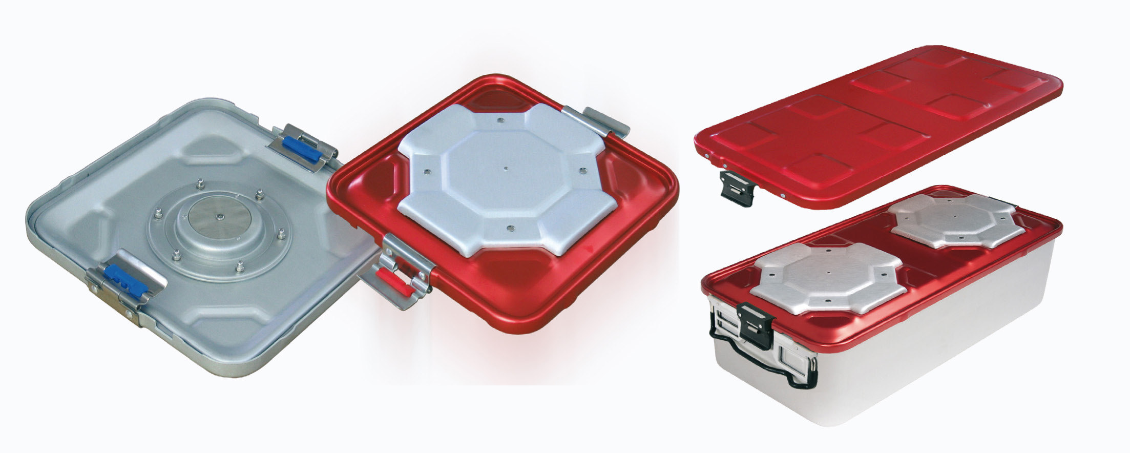 7 CESTELLI CONTAINER CONTAINER IN ALLUMINIO CON VALVOLA Costruito interamente in lega alluminio 1050 spessore mm 2.