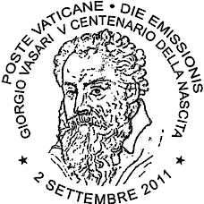 Comunicato 21/11 del 2 agosto 2011 Annullo postale speciale in occasione dell emissione dell aerogramma «V centenario della nascita di Giorgio Vasari» (2 settembre 2011) Il 2 settembre 2011 in