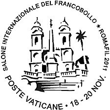 Comunicato 36/11 del 31 ottobre 2011 Annullo postale speciale in occasione del Salone Internazionale del Francobollo «Romafil 2011» (18-20 novembre 2011) In occasione della partecipazione dell