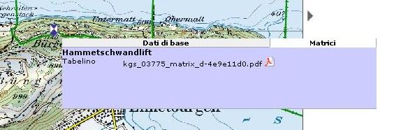 Rubrica «Dati base» Sotto la rubrica «Dati base» figurano informazioni concernenti la designazione, l'ubicazione (cantone, comune, indirizzo, coordinate) e la categoria dell'oggetto.