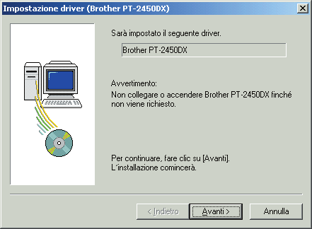 INSTALLAZIONE DEL DRIVER DELLA STAMPANTE USB Grazie alla funzione Plug-and-Play, il rilevamento delle nuove periferiche collegate al sistema e i driver installati avviene automaticamente.