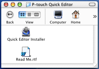 Mac OS X dalla versione 10.1 alla 10.2.4: 1 Con P-touch e Macintosh spenti, collegare P-touch al computer con il cavo d interfaccia USB fornito, come descritto a pagina 6.