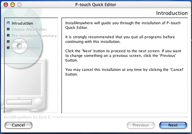5 Fare doppio clic sulla cartella P-touch Quick Editor per aprirla. 6 Fare doppio clic sull icona P-touch Quick Editor Installer nella cartella visualizzata.